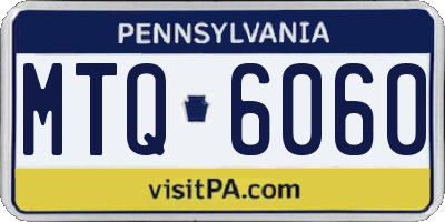 PA license plate MTQ6060