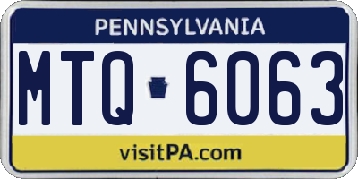 PA license plate MTQ6063