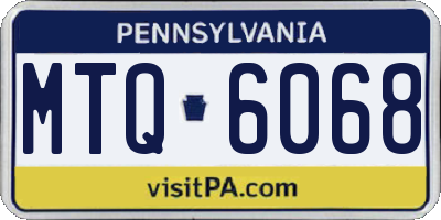 PA license plate MTQ6068