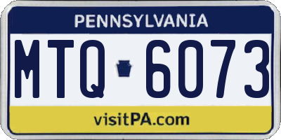 PA license plate MTQ6073