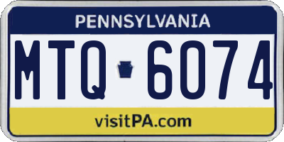 PA license plate MTQ6074