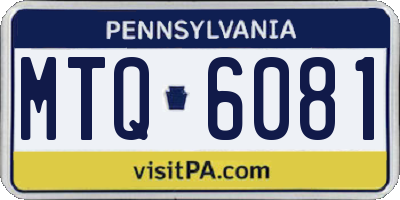 PA license plate MTQ6081