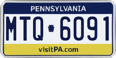 PA license plate MTQ6091