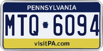 PA license plate MTQ6094