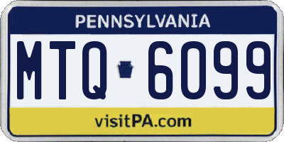 PA license plate MTQ6099
