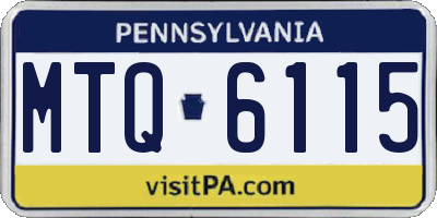 PA license plate MTQ6115