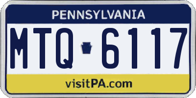 PA license plate MTQ6117