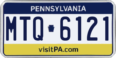 PA license plate MTQ6121
