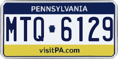 PA license plate MTQ6129