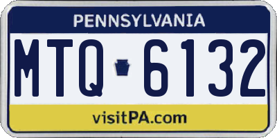 PA license plate MTQ6132