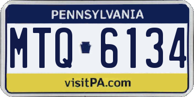 PA license plate MTQ6134