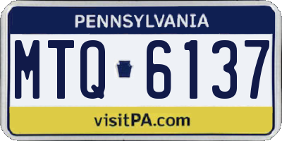 PA license plate MTQ6137