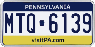 PA license plate MTQ6139