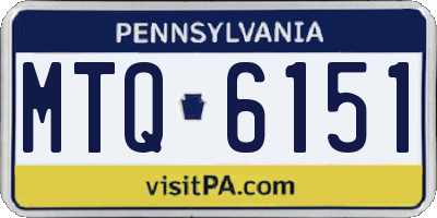 PA license plate MTQ6151