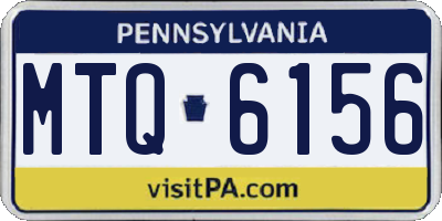 PA license plate MTQ6156