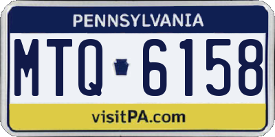 PA license plate MTQ6158