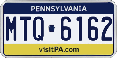 PA license plate MTQ6162