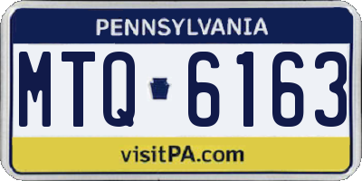 PA license plate MTQ6163