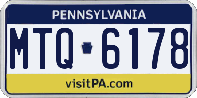 PA license plate MTQ6178