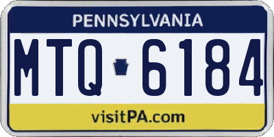 PA license plate MTQ6184