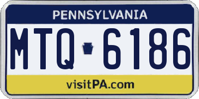 PA license plate MTQ6186