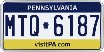PA license plate MTQ6187