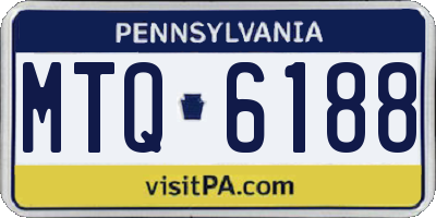 PA license plate MTQ6188
