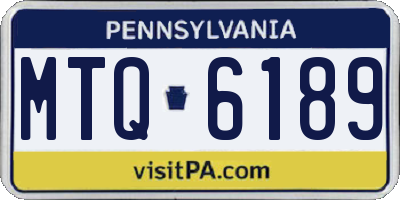 PA license plate MTQ6189