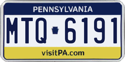PA license plate MTQ6191