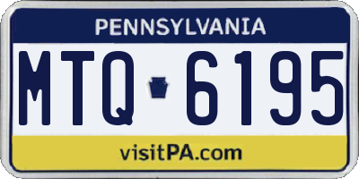 PA license plate MTQ6195