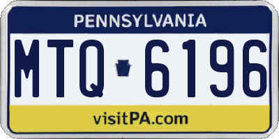 PA license plate MTQ6196
