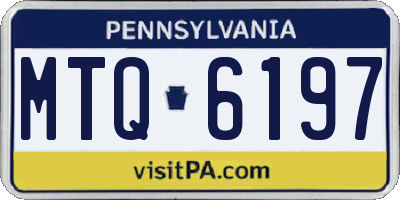 PA license plate MTQ6197