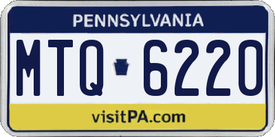 PA license plate MTQ6220