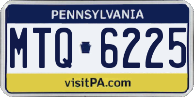 PA license plate MTQ6225