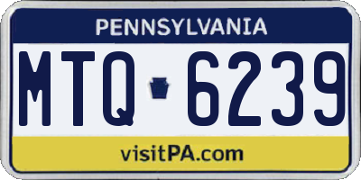 PA license plate MTQ6239
