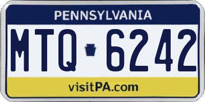 PA license plate MTQ6242