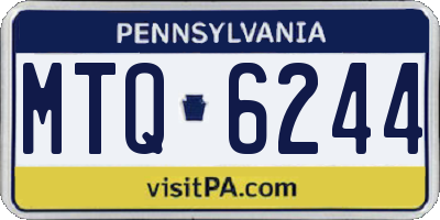 PA license plate MTQ6244