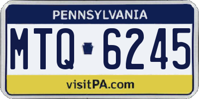 PA license plate MTQ6245