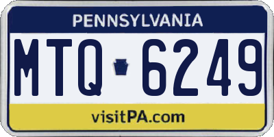PA license plate MTQ6249