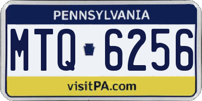 PA license plate MTQ6256