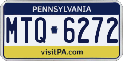 PA license plate MTQ6272