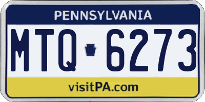 PA license plate MTQ6273