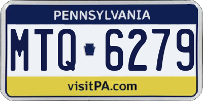 PA license plate MTQ6279