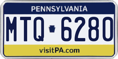 PA license plate MTQ6280