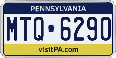 PA license plate MTQ6290