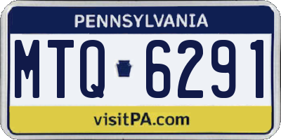 PA license plate MTQ6291