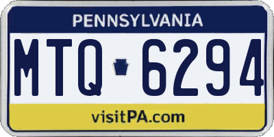 PA license plate MTQ6294