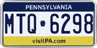 PA license plate MTQ6298