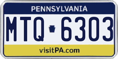 PA license plate MTQ6303