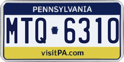 PA license plate MTQ6310